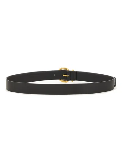 Bottega Veneta Coaxial Belt In Black
