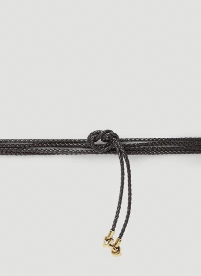 Bottega Veneta Coaxial Knot Belt In Brown