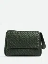 Bottega Veneta Cobble Messenger Large Bags In Green