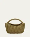 Bottega Veneta Cobble Mini Leather Top-handle Bag In Algae