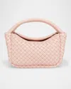 Bottega Veneta Mini Lambskin Cobble Top-handle Bag In Cameo
