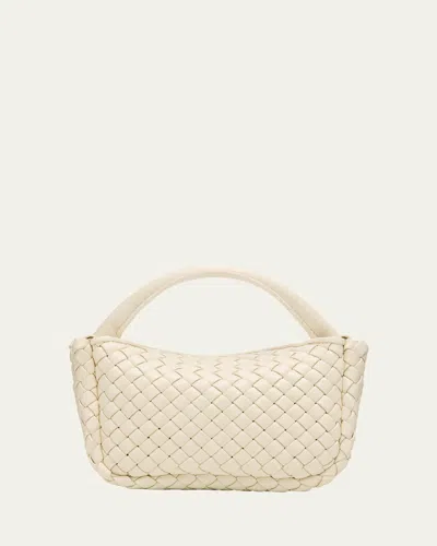 Bottega Veneta Cobble Mini Leather Top-handle Bag In Gray