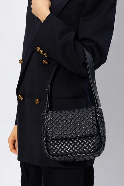 Bottega Veneta Mini Cobble Shoulder Bag In Black