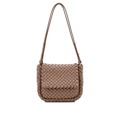 Bottega Veneta Cobble Small Shoulder Bag In Brown