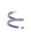 Bottega Veneta Leather Cuff Bracelet In Purple