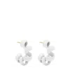 Bottega Veneta Coiled Hoop Earrings In White
