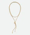 Bottega Veneta Knot Necklace In Gold