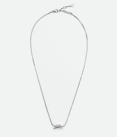 Bottega Veneta Knot Collier In Silver