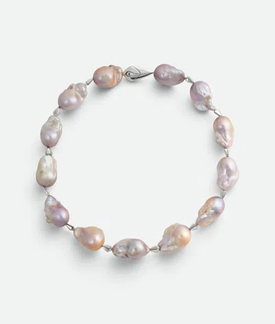 Bottega Veneta Pearl Necklace In Natural Pink