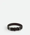 Bottega Veneta Small Intrecciato Dog Collar In Black