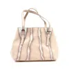 Bottega Veneta Color Blocking Handbag In Nude