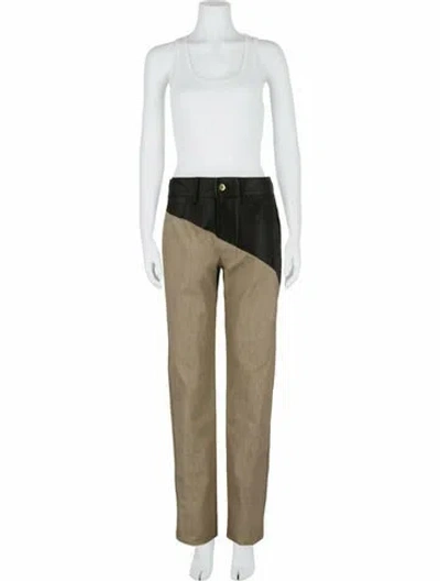 Pre-owned Bottega Veneta Colorblock Pattern Pants W/ Tags In Brown