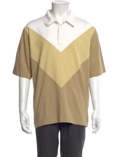 Pre-owned Bottega Veneta Colorblock Pattern Short Sleeve Shirt In Neutral
