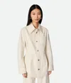 Bottega Veneta Buntes Jeanshemd In Pale Meringue