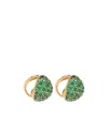 Bottega Veneta Coloured Logo Earrings In Green