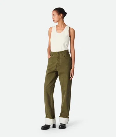Bottega Veneta Bunte Jeans Mit Umschlag In Caper Stone Washed