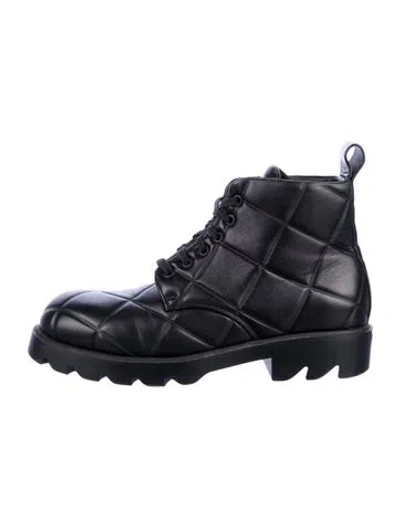 Pre-owned Bottega Veneta Combat Boots In Black