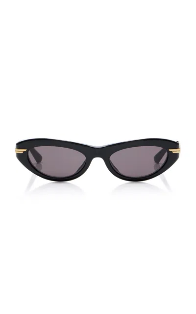 Bottega Veneta Combi Acetate Sunglasses In Black