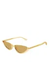Bottega Veneta Recycled Acetate And Metal Cat-eye Sunglasses In Yellow