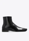 Bottega Veneta Square Toe Boots In Black