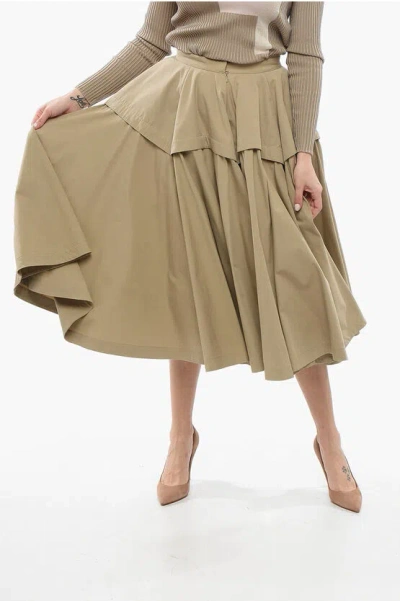 BOTTEGA VENETA COMPACT COTTON FLARED DRESS