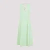 Bottega Veneta V-neck A-line Midi Dress In Fresh Mint