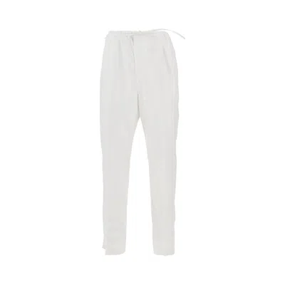 Bottega Veneta Compact Cotton Pyjama Pants In White
