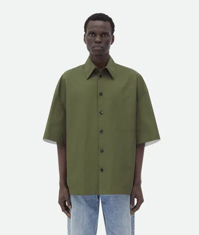 Bottega Veneta Bottega  Veneta Compact Cotton Shirt In Green