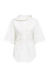 Bottega Veneta Compact Cotton Top In White