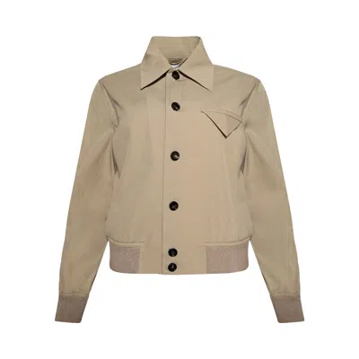 Pre-owned Bottega Veneta Compact Jacket 'sand' | Tan | Women's Size 38