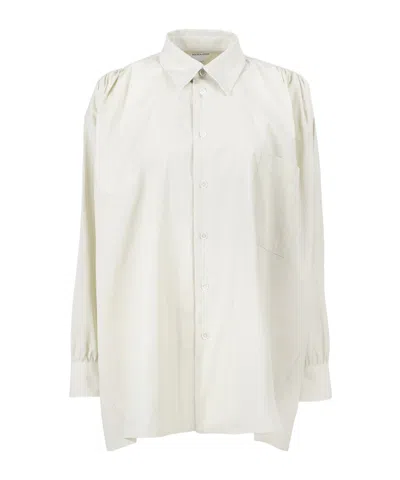 Bottega Veneta Compact Poplin Shirt In White