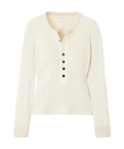 Bottega Veneta Compact Ribbed-knit Top In White