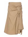 Bottega Veneta Falda Semilarga - Beis In Beis