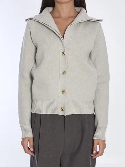 BOTTEGA VENETA COMPACT WOOL CARDIGAN