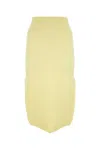 Bottega Veneta Yellow Stretch Cotton Blend Skirt In Yellow