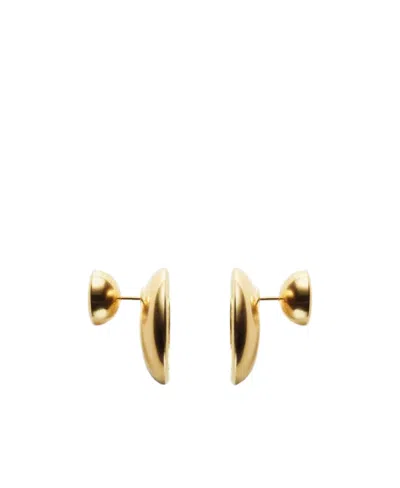 Bottega Veneta Concave Earrings In Yellow