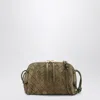 Bottega Veneta Concert Clutch Bag In Mud Colour In Intrecciato Suede In Sand