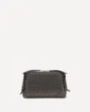 Bottega Veneta Concert Handle Clutch Bag In Black