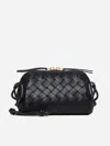 Bottega Veneta Concert Mini Intrecciato Leather Pouch In Black