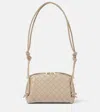 Bottega Veneta Concert Pouch Intrecciato Leather Shoulder Bag In Beige