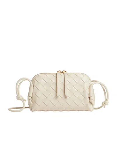 Bottega Veneta Concert Knitted Shoulder Bag In Nude