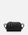 Bottega Veneta Concert Leather Pochette Bag In Black