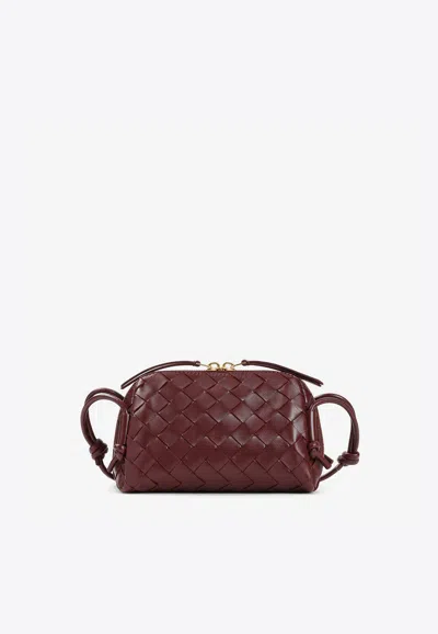 Bottega Veneta Concert Leather Shoulder Bag In Barolo