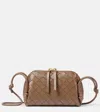 Bottega Veneta Concert Mini Intrecciato Leather Pouch In Brown