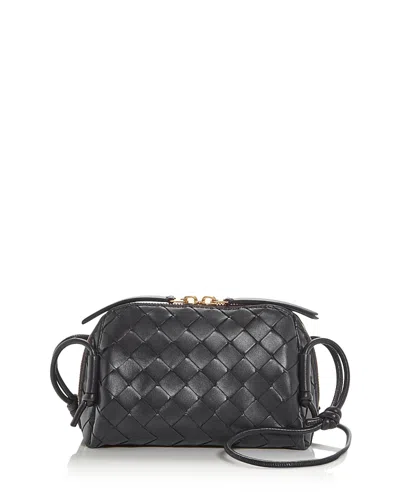 Bottega Veneta Concert Pouch Intrecciato Leather Shoulder Bag In Gray