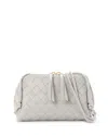 Bottega Veneta Concert Pouch Intrecciato Leather Shoulder Bag In Metallic