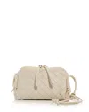 Bottega Veneta Concert Pouch Intrecciato Leather Shoulder Bag In White