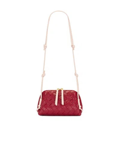 Bottega Veneta Concert Shoulder Bag In Red