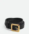 Bottega Veneta Contour Belt In Black