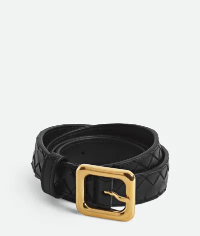 Bottega Veneta Contour Belt In Black